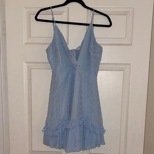 Selfie Leslie Light Blue Mini Dress